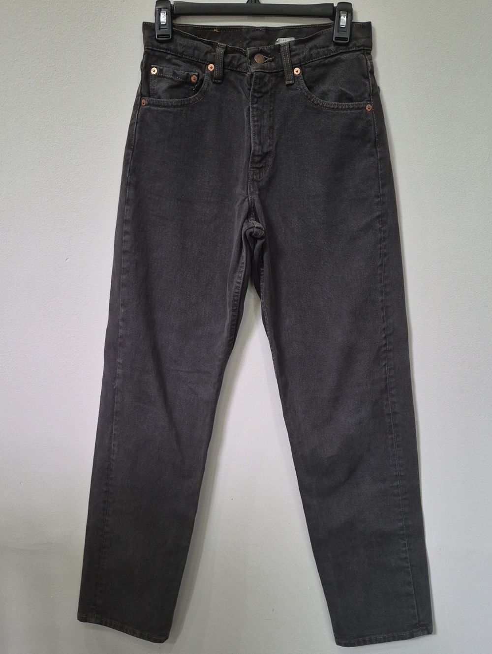 Vintage 90s Levi's 555 Jeans Made In USA Men's 29x32Straight Jeans Faded Black